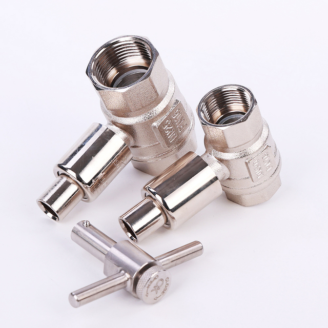 Brass nickel plated Lockable Ball Valve NR-L050