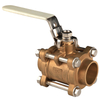3-piece brass ball valve with lockable handle NR-L018