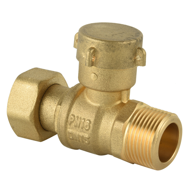 Brass lockable ball valve with cap NR-L038
