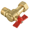 Brass angle ball valve with butterfly aluminium handle NR-B037