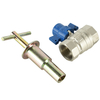 Brass nickel plated ball valve with lockable aluminium butterfly handle NR-L021