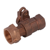 Lead free Bronze lockable ball valve with padlock wings-NR-L054