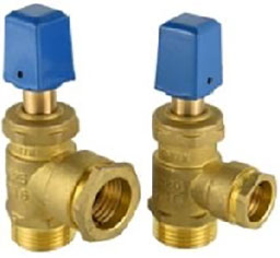 Brass Vertical Stop Valve with Square Cast Iron Handle