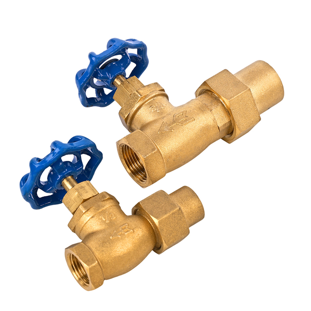 Brass stop valve with Flare Copper Tube Nut NR-S003