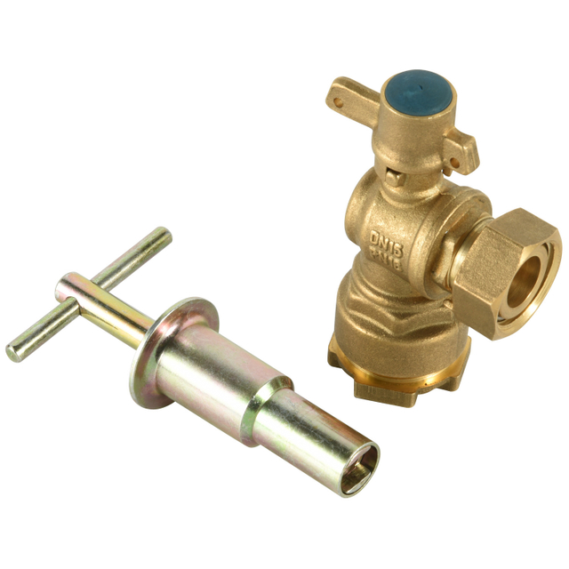 Brass angle lockable ball valve with Compression end NR-L007