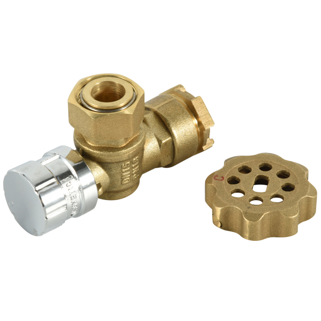 Brass angle Magnetic Lockable Ball Valve NR-L012