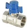Brass nickel plated ball valve with lockable aluminium butterfly handle NR-L021