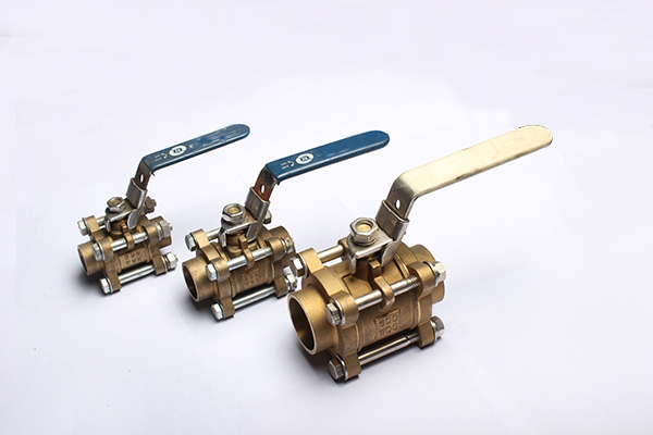 3-piece brass ball valve with lockable handle NR-L018