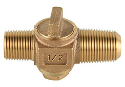 Bronze Corporation stop with male NPT thread