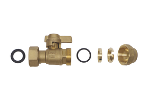 Brass lockable ball valve with compression end NR-L056