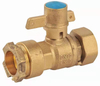 Brass straight lockable ball valve with Compression end NR-L008