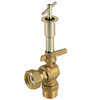 Brass angle brass lockable ball valve with non-return valve NR-L035