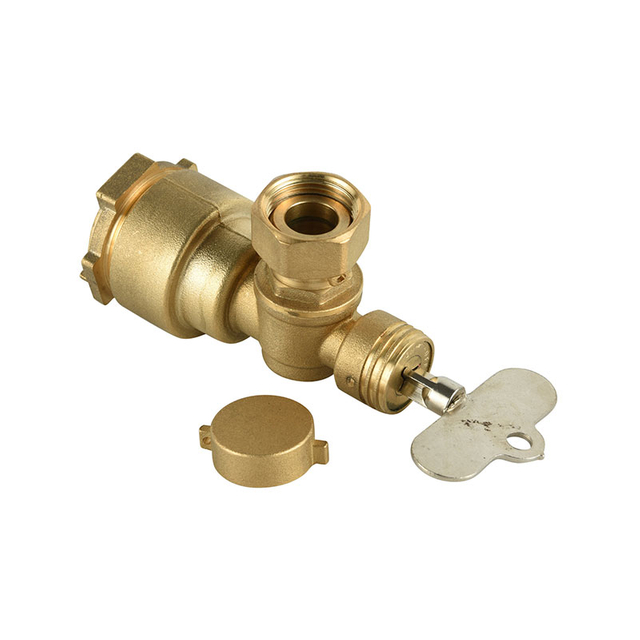 Brass Angle Water Meter Lockable Ball Valve NR-L005