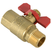 Brass ball valve with butterfly aluminium handle NR-B008