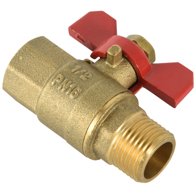 Brass ball valve with butterfly aluminium handle NR-B008