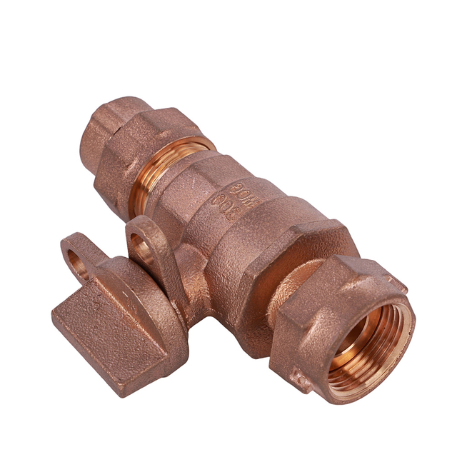 Lead free Bronze lockable ball valve with padlock wings-NR-L054