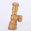 Brass angle double security lockable ball valve NR-L002