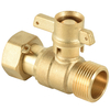 Brass straight lockable ball valve NR-L013
