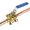 3-piece brass ball valve with lockable handle NR-L018