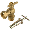 Brass angle brass lockable ball valve with non-return valve NR-L035