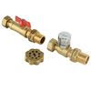 Brass straight Magnetic Lockable Ball Valve for water meter NR-L023