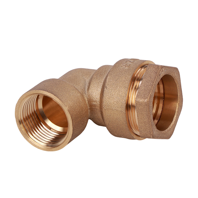 Brass elbow compression adaptor for PE pipe NR-I007