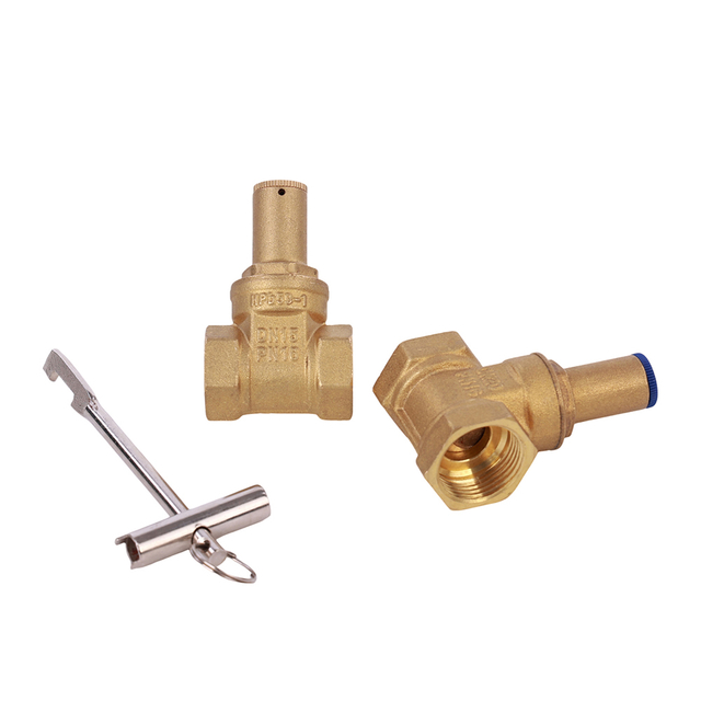Brass lockable gate valve NR-L053