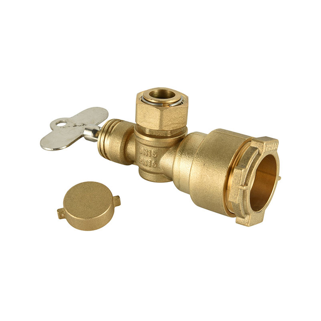 Brass Angle Water Meter Lockable Ball Valve NR-L005