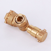 Brass angle double security lockable ball valve NR-L002