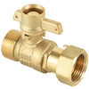 Brass straight lockable ball valve NR-L013