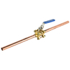 3-piece brass ball valve with lockable handle NR-L018