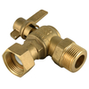 Brass angle brass lockable ball valve with non-return valve NR-L035