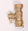 Brass straight lockable ball valve with Compression end NR-L008