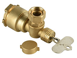 Brass Angle Water Meter Lockable Ball Valve