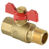 Brass ball valve with butterfly aluminium handle NR-B008