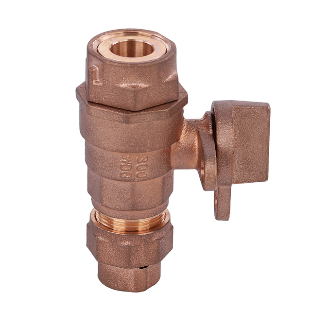 Lead free Bronze lockable ball valve with padlock wings-NR-L054