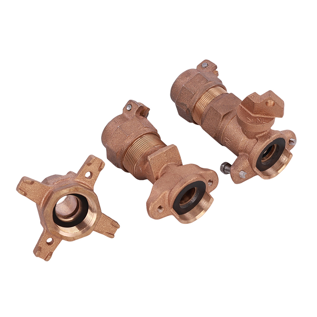 Lead free bronze water meter accessories with pack joint nut NR-W008 