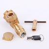 Brass angle double security lockable ball valve NR-L002